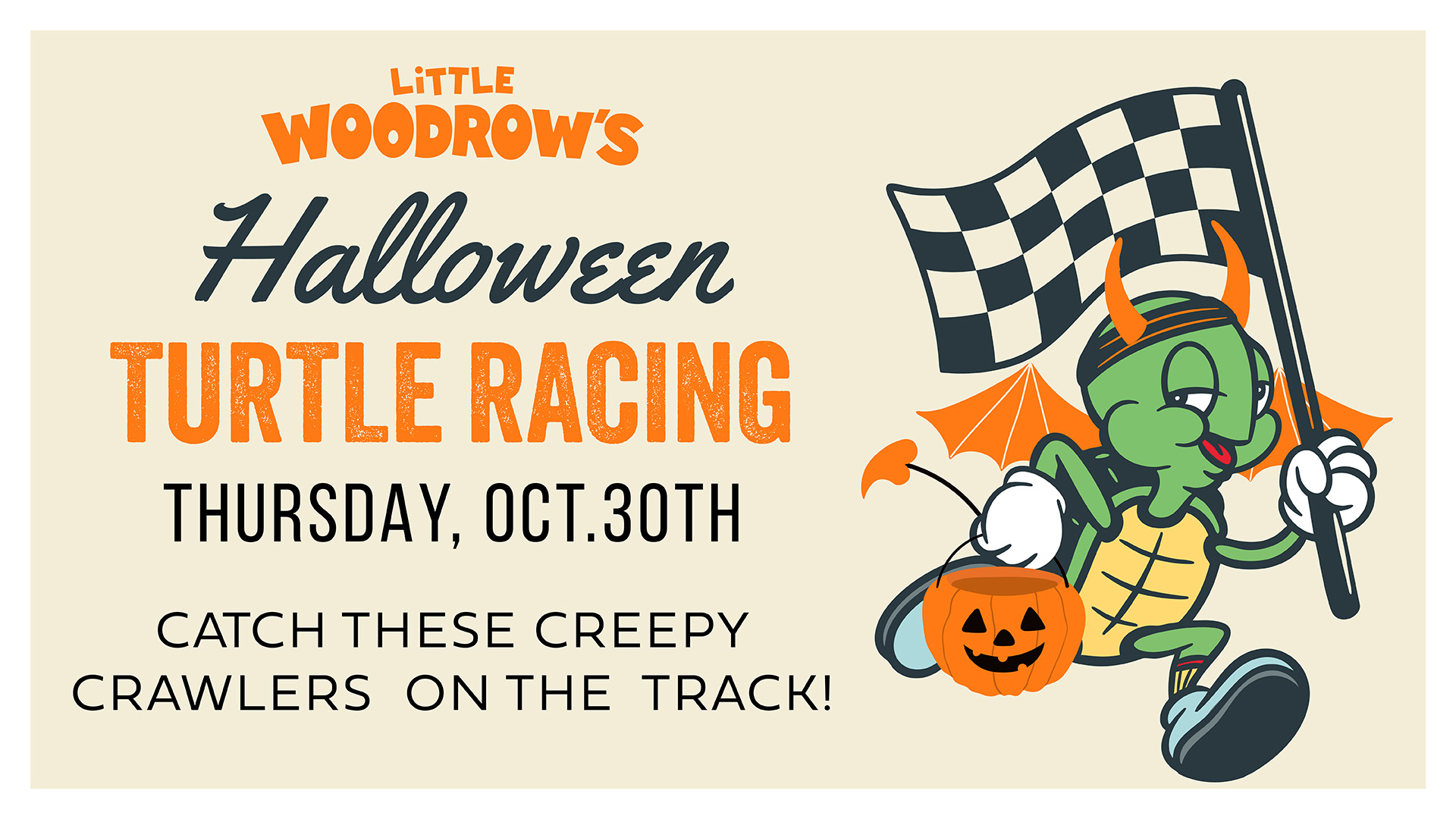 Halloween Turtle Races - Little Woodrow's